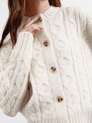 Albaray Cream Cable Cardigan - Image 3 of 4