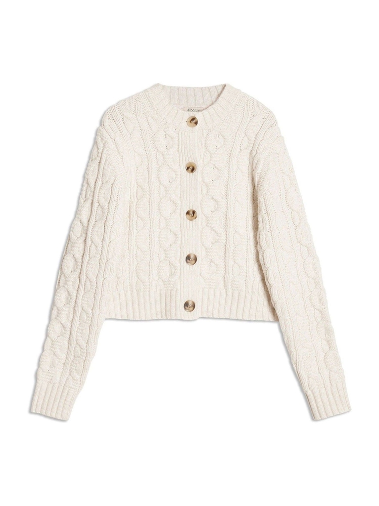 Albaray Cream Cable Cardigan - Image 4 of 4