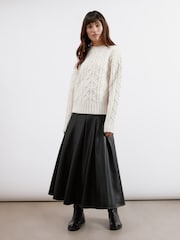 Albaray Cream Cable Crew Neck Jumper - Image 4 of 5