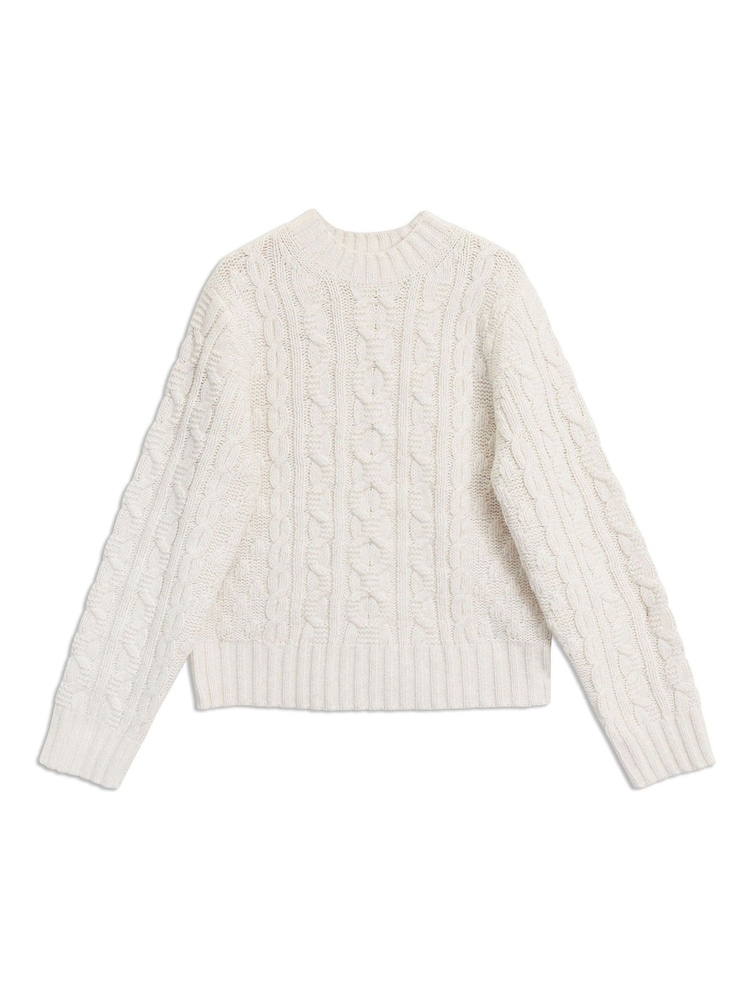 Albaray Cream Cable Crew Neck Jumper - Image 5 of 5