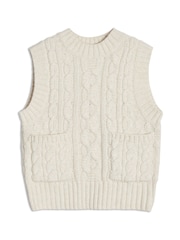 Albaray Cream Cable Pocket Tank - Image 4 of 4