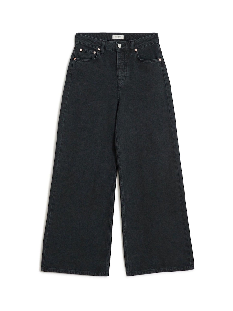 Albaray Full Length Wide Leg Black Jeans - Image 4 of 4 Albaray Full Length Wide Leg Black Jeans - Image 4 of 4