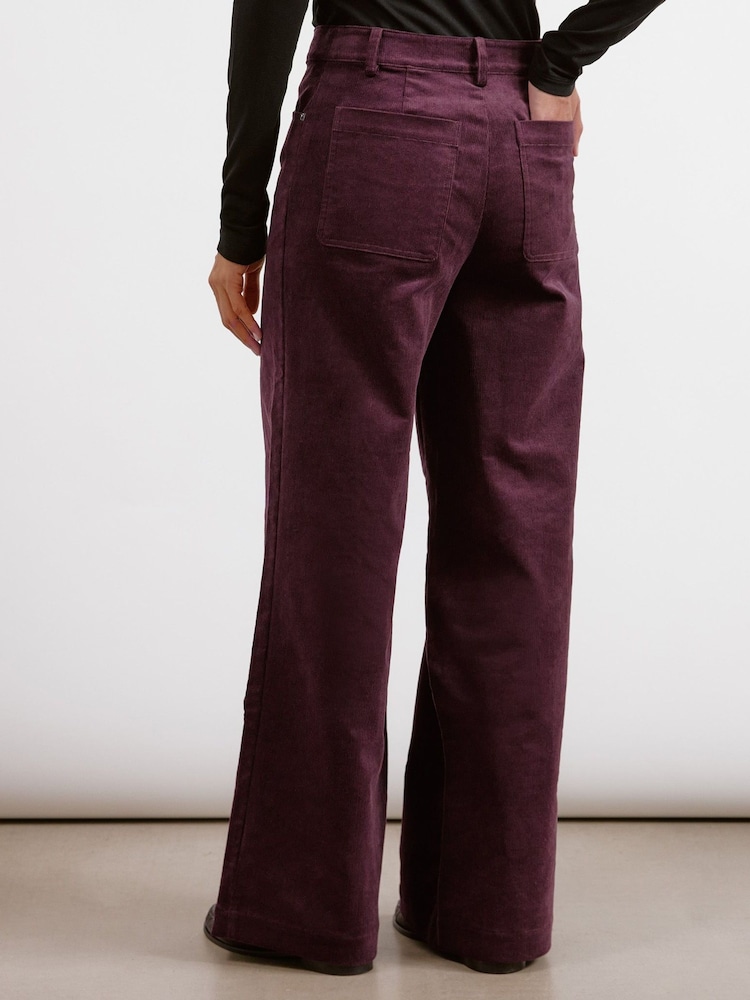 Albaray Red Cord Wide Leg Trousers - Image 2 of 5