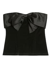Albaray schwarzes Bandeau-Kleid mit Satinschleife - Bild 5 von 5
