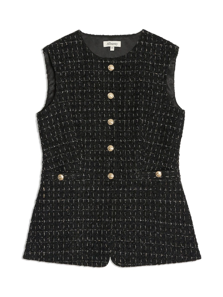 Albaray Gold Tweed Black Waistcoat - Image 6 of 6