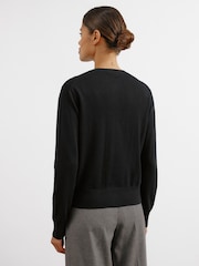 Albaray Cashmere Blend Black Cardigan - Image 2 of 4