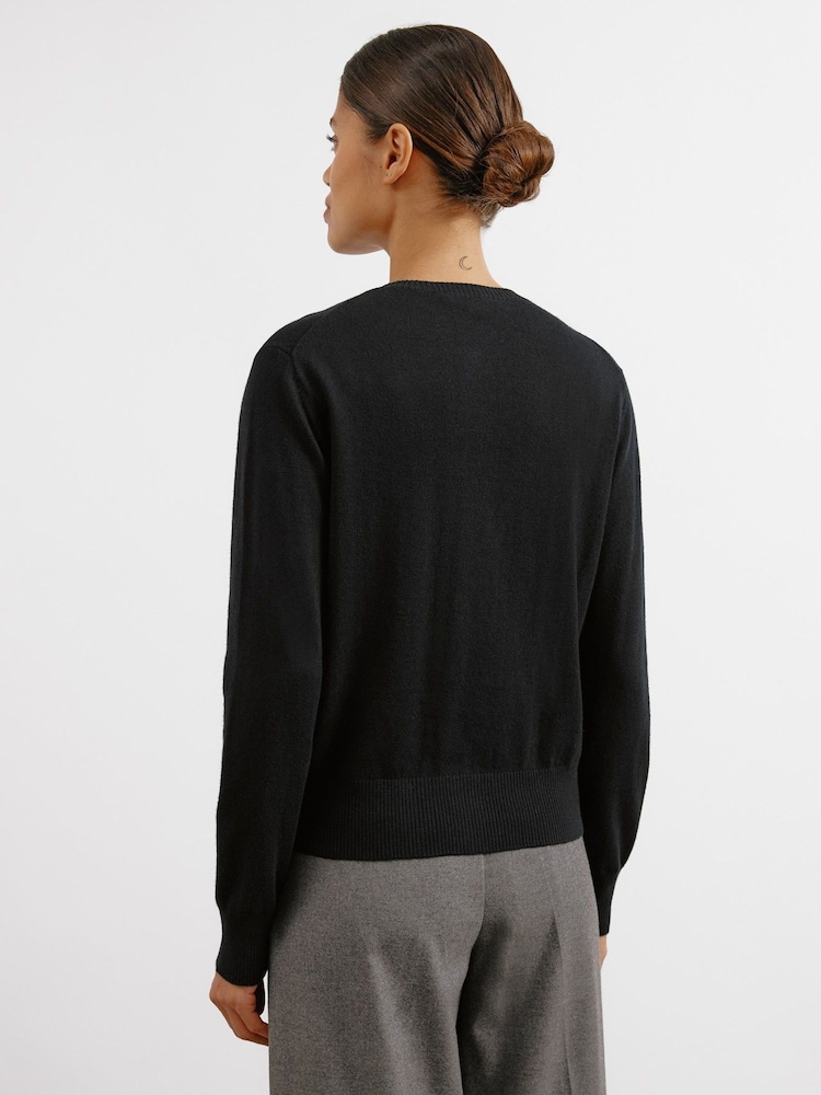 Albaray Cashmere Blend Black Cardigan - Image 2 of 4