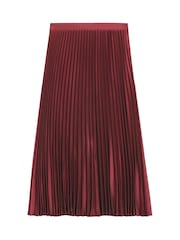 Albaray Red Satin Pleat Skirt - Image 4 of 4