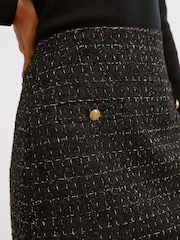 Albaray Gold Tweed Short Black Skirt - Image 3 of 6