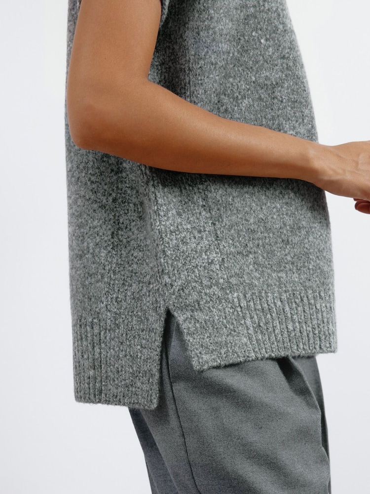 Albaray Grey Funnel Neck Tank Top - Image 2 of 5