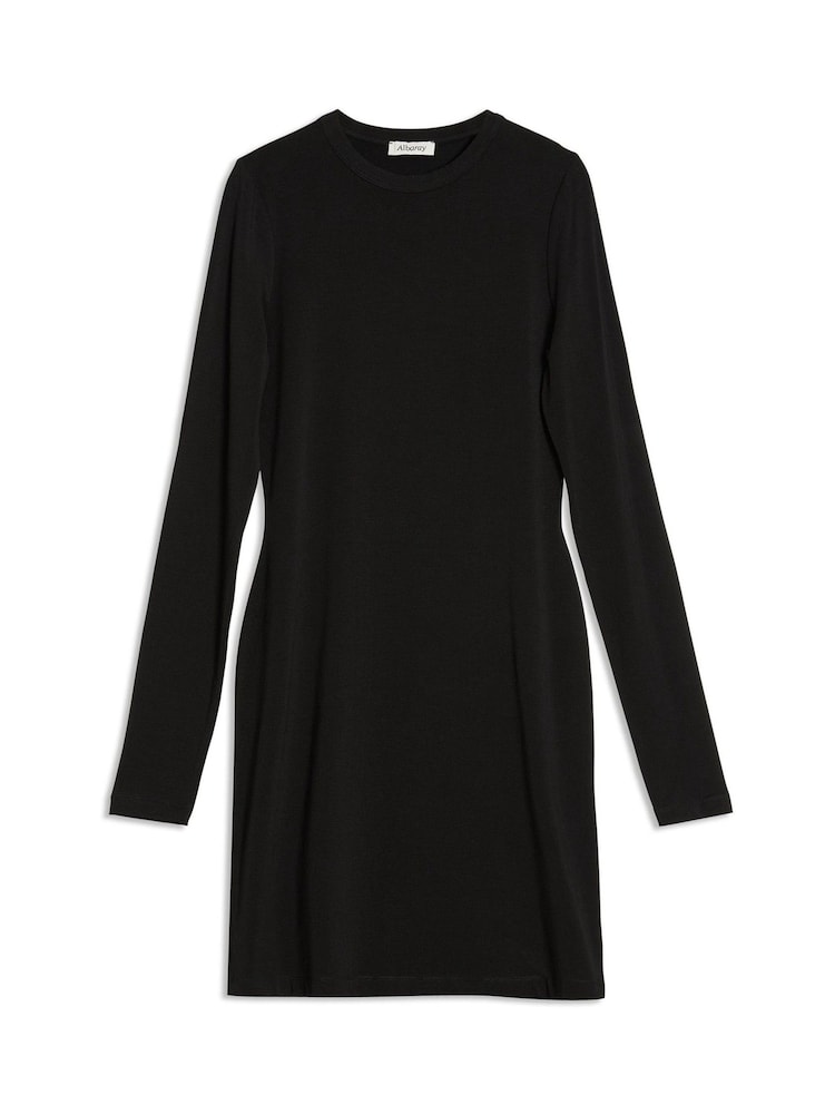 Albaray Short Jersey Black Dress - Image 4 of 4 Albaray Short Jersey Black Dress - Image 4 of 4