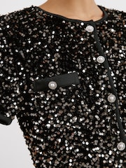 Albaray Sequin Pocket Black Dress - Image 3 of 4