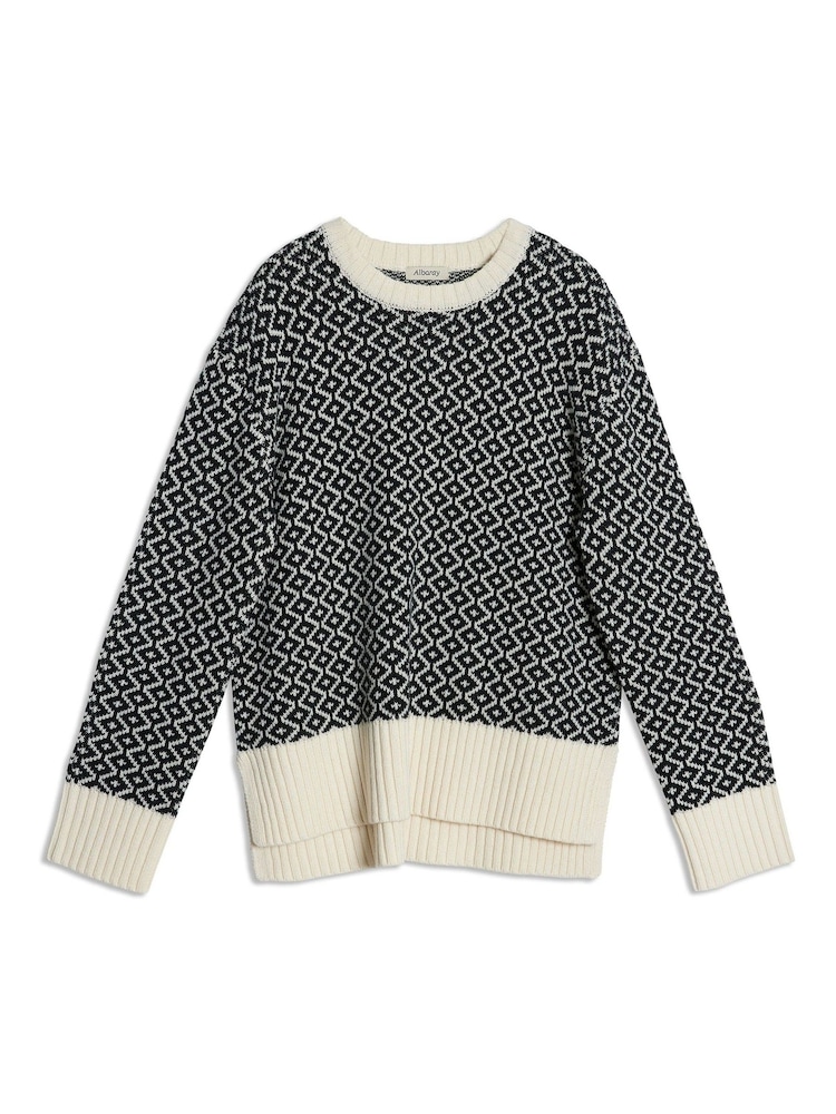 Albaray Jaquard Black Jumper - Image 4 of 4