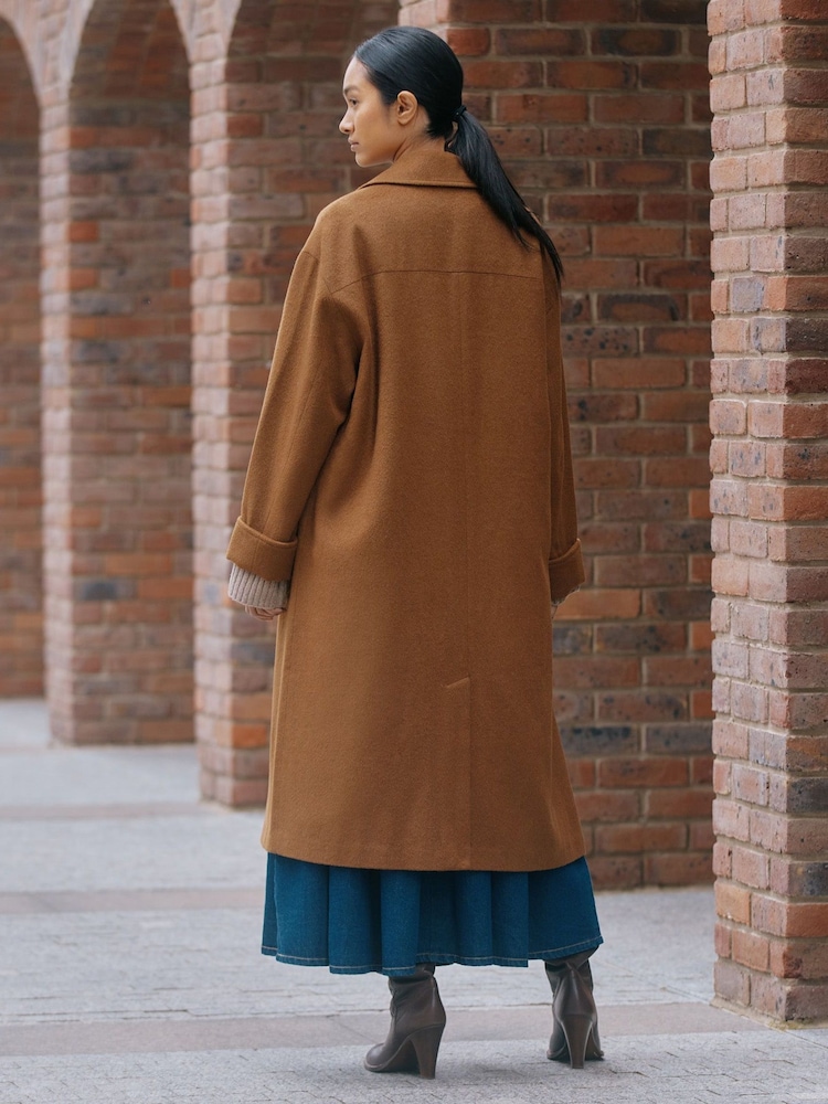 Albaray Wool Brown Coat - Image 2 of 5 Albaray Wool Brown Coat - Image 2 of 5