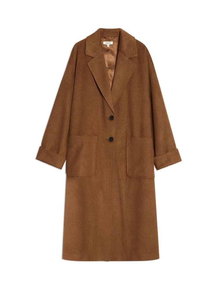 Albaray Wool Brown Coat - Image 5 of 5 Albaray Wool Brown Coat - Image 5 of 5