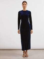 Albaray Blue Column Maxi Dress - Image 1 of 4
