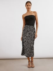 Albaray Velvet Sequin Maxi Black Skirt - Image 1 of 6