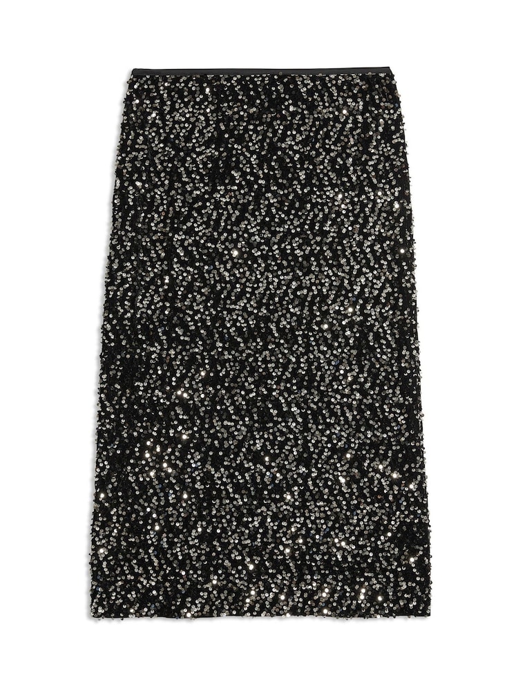 Albaray Velvet Sequin Maxi Black Skirt - Image 6 of 6