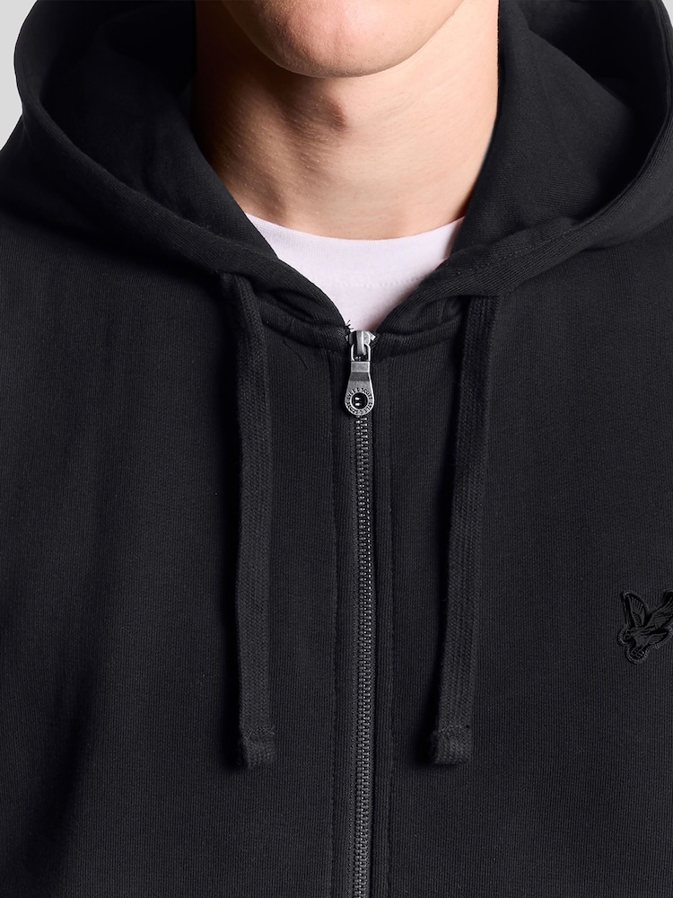 Lyle & Scott Black Zip Through Hoodie - Image 6 of 6