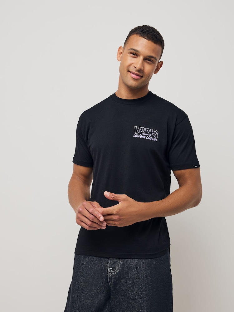 Negru - Vans Bărbați Magazin spate Imprimeuri tricou - Imaginea 1 din 7
