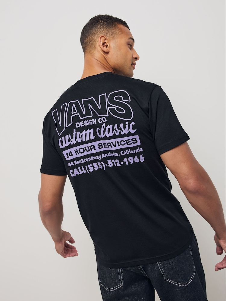 Negru - Vans Bărbați Magazin spate Imprimeuri tricou - Imaginea 2 din 7