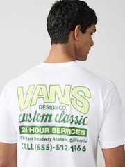 Белый - Vans Mens Shop Back Print T-shirt - Image 1 of 7