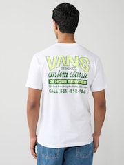 Белый - Vans Mens Shop Back Print T-shirt - Image 3 of 7