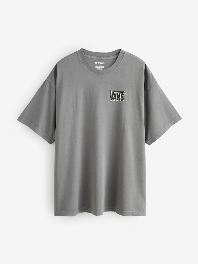 Vans Mens Warp 100% Cotton Charcoal Grey T-Shirt - Image 2 of 2