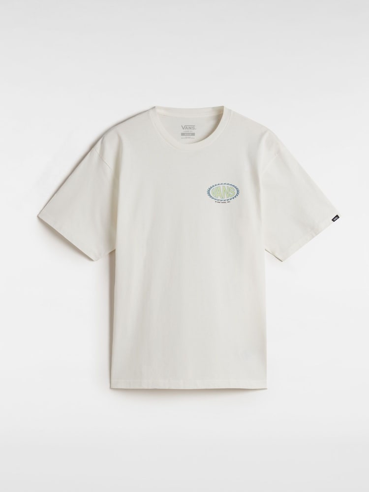 Vans Mens Road Stop 100% Cotton White T-Shirt - Image 1 of 2