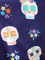 Catherine Lansfield Purple Sugar Skull Fiesta Fitted Sheet - Image 2 of 2