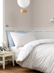Bianca Neutral Brushed 100% Cotton Balloons Spot Fitted Sheet - Image 1 of 2