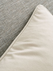 Catherine Lansfield Natural Wilson Velvet Cushion - Image 2 of 3