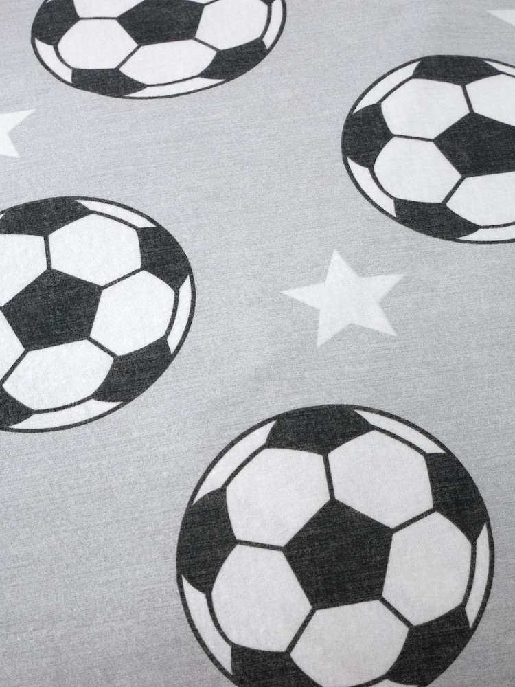 Catherine Lansfield Brushed 100% Cotton Football Stars Fitted Sheet - Imagem 2 de 2