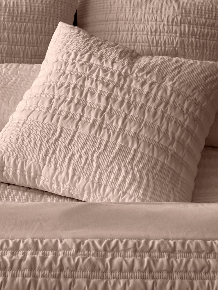Catherine Lansfield Clay Lennon Stripe Cushion - Image 1 of 2