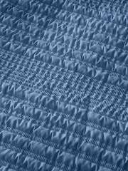 Catherine Lansfield Chambray Blue Lennon Stripe Cushion - Image 2 of 2