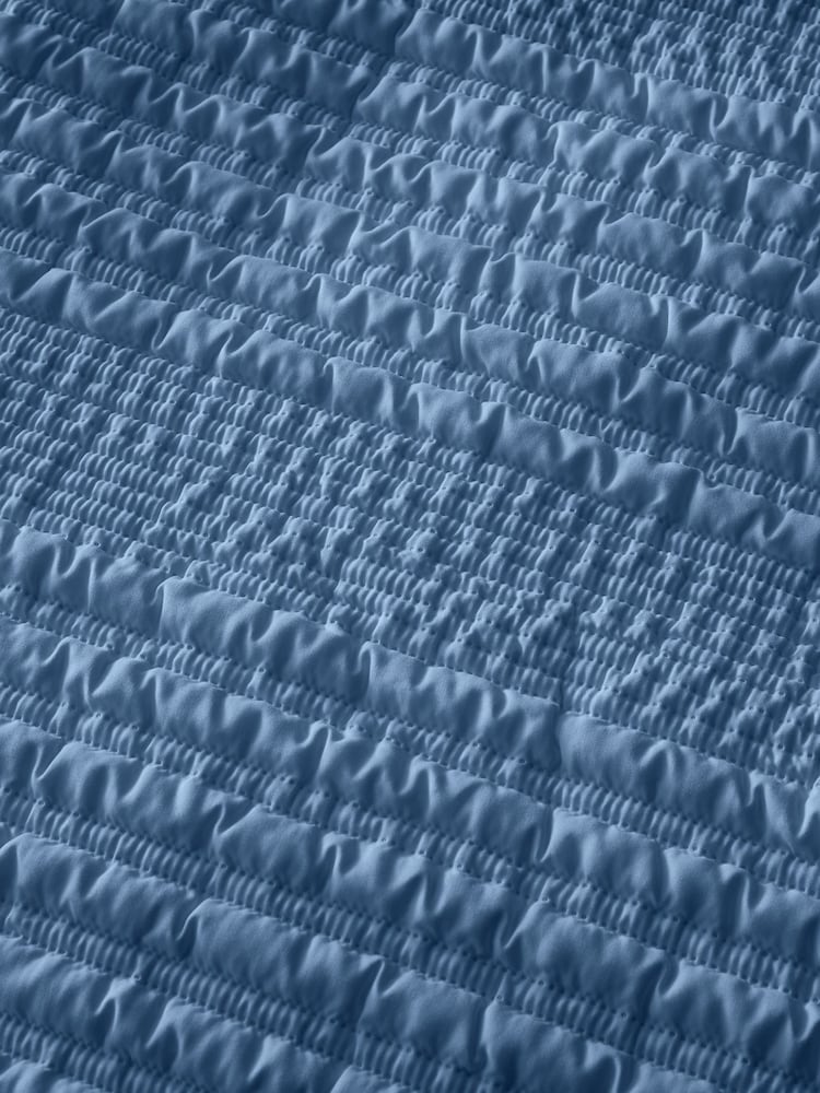 Catherine Lansfield Chambray Blue Lennon Stripe Cushion - Image 2 of 2