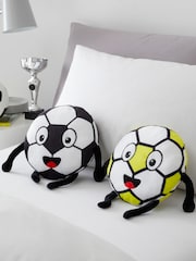 Catherine Lansfield White/Black Forever Together Football Magnetic Hands Cushions - Image 1 of 3