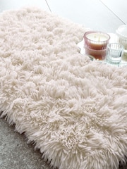 Catherine Lansfield Cream Cuddly Bath Mat - Image 1 of 2