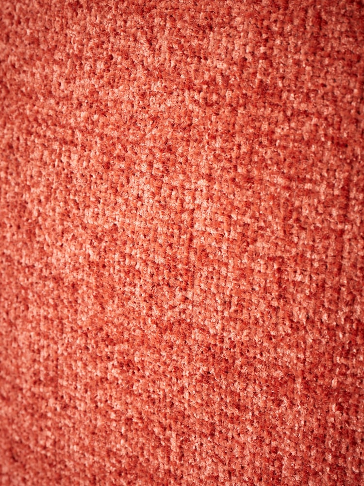 Catherine Lansfield Terracotta Wilson Plain Chenille Cushion - Image 3 of 5
