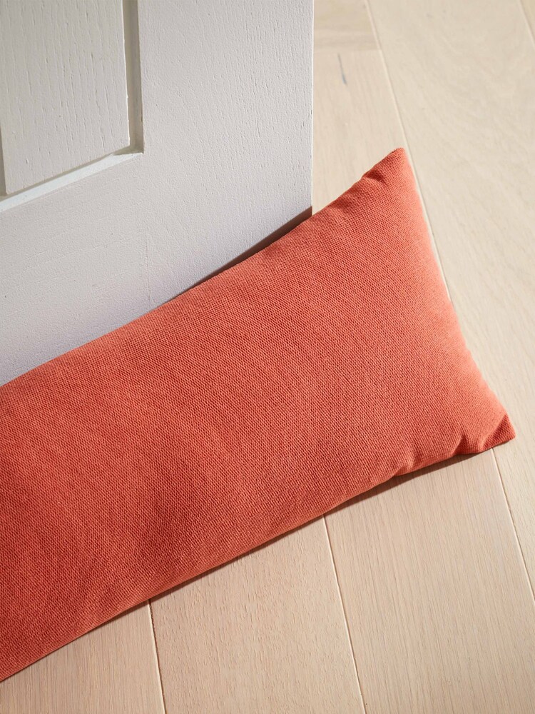 Catherine Lansfield Terracotta Wilson Velvet Door Draught Excluder - Image 2 of 2 Catherine Lansfield Terracotta Wilson Velvet Door Draught Excluder - Image 2 of 2