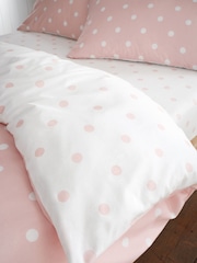Catherine Lansfield geborstelde 100% katoenen polkadot hoeslaken - Image 2 of 2