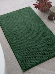 Catherine Lansfield Dark Green Bobble Bathmat - Image 1 of 3
