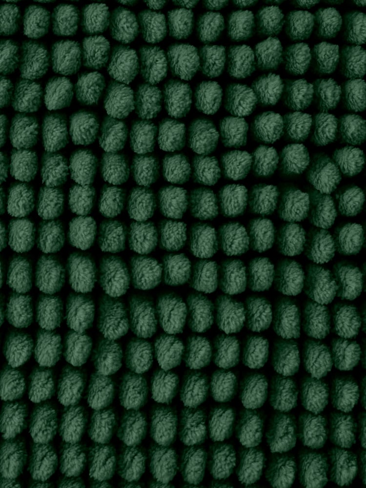 Catherine Lansfield Dark Green Bobble Bathmat - Image 3 of 3