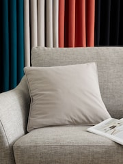 Catherine Lansfield Grey Wilson Velvet Cushion - Image 1 of 4