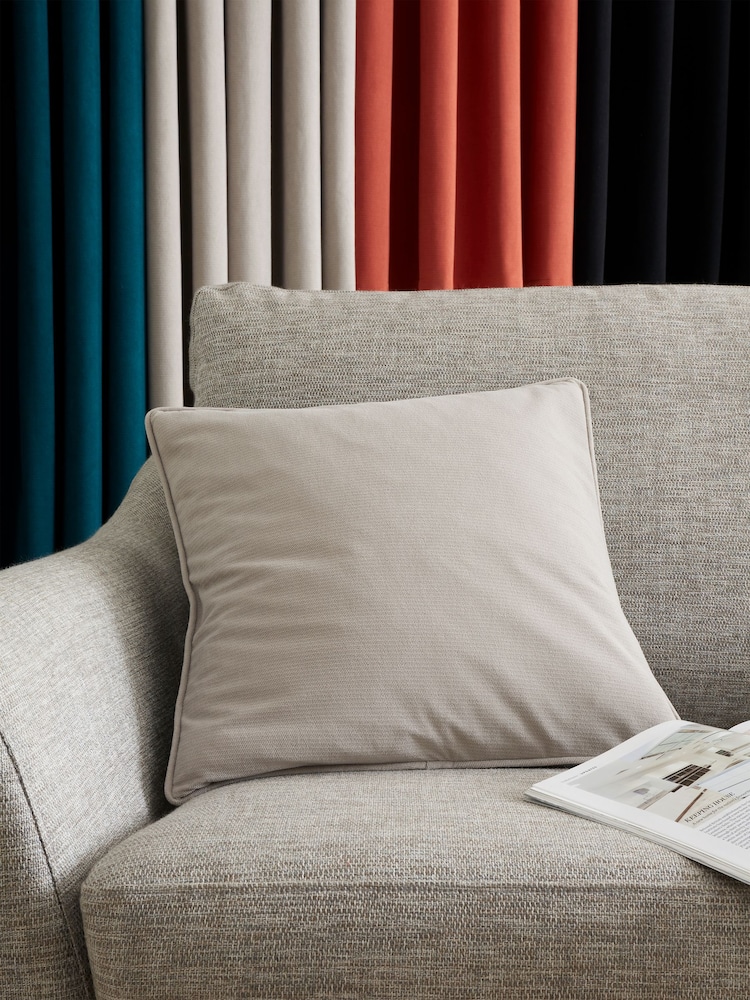 Catherine Lansfield Grey Wilson Velvet Cushion - Image 1 of 4