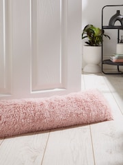 Catherine Lansfield Blush Pink Cuddly Deep Pile Faux Fur Draught Excluder Cushion - Image 1 of 2