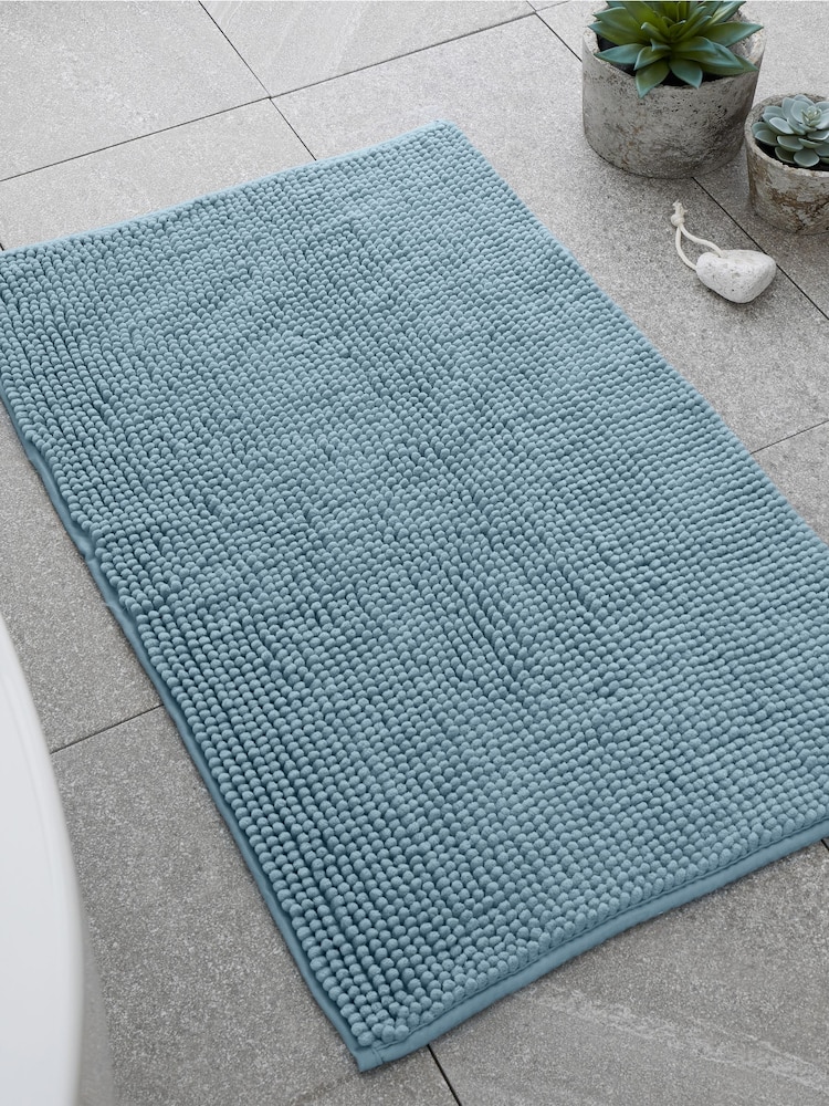Catherine Lansfield Blue Bobble Bathmat - Image 1 of 3
