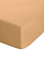 Catherine Lansfield Caramel Percale Fitted Sheet - Image 2 of 2