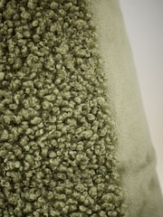 Catherine Lansfield Olive Green So Soft Boucle Cushion - Image 4 of 5