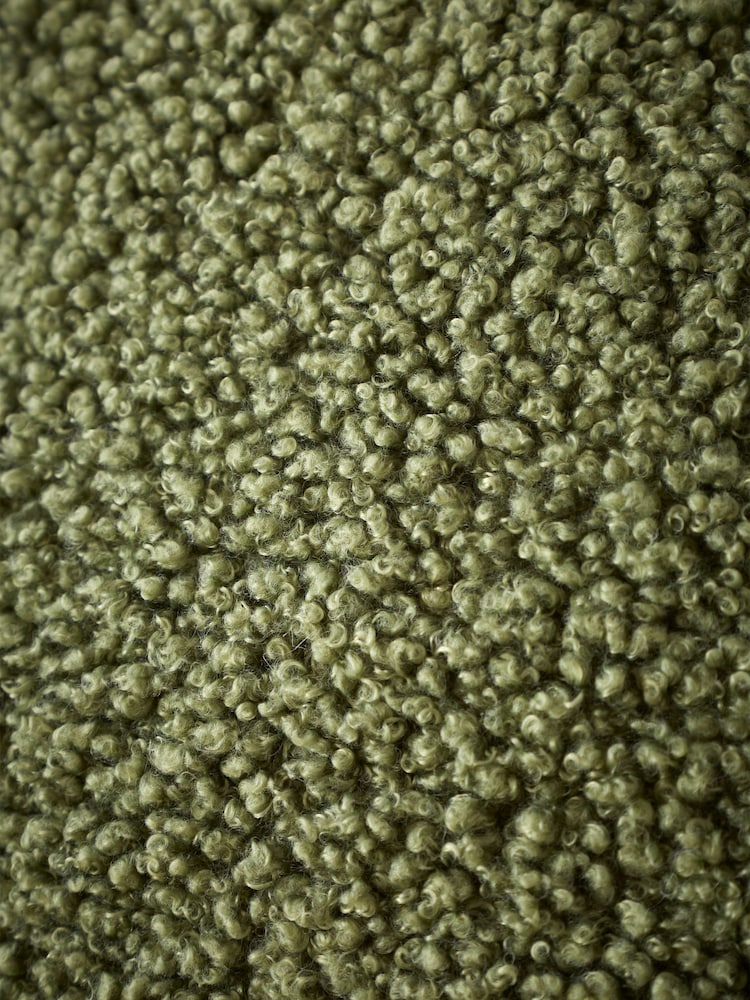 Catherine Lansfield Olive Green So Soft Boucle Cushion - Image 5 of 5